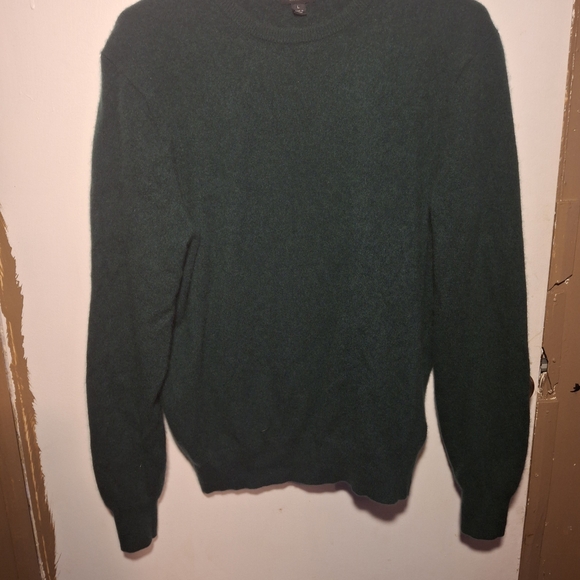 J. Crew Deep Green Crewneck Cashmere Sweater - Picture 1 of 4